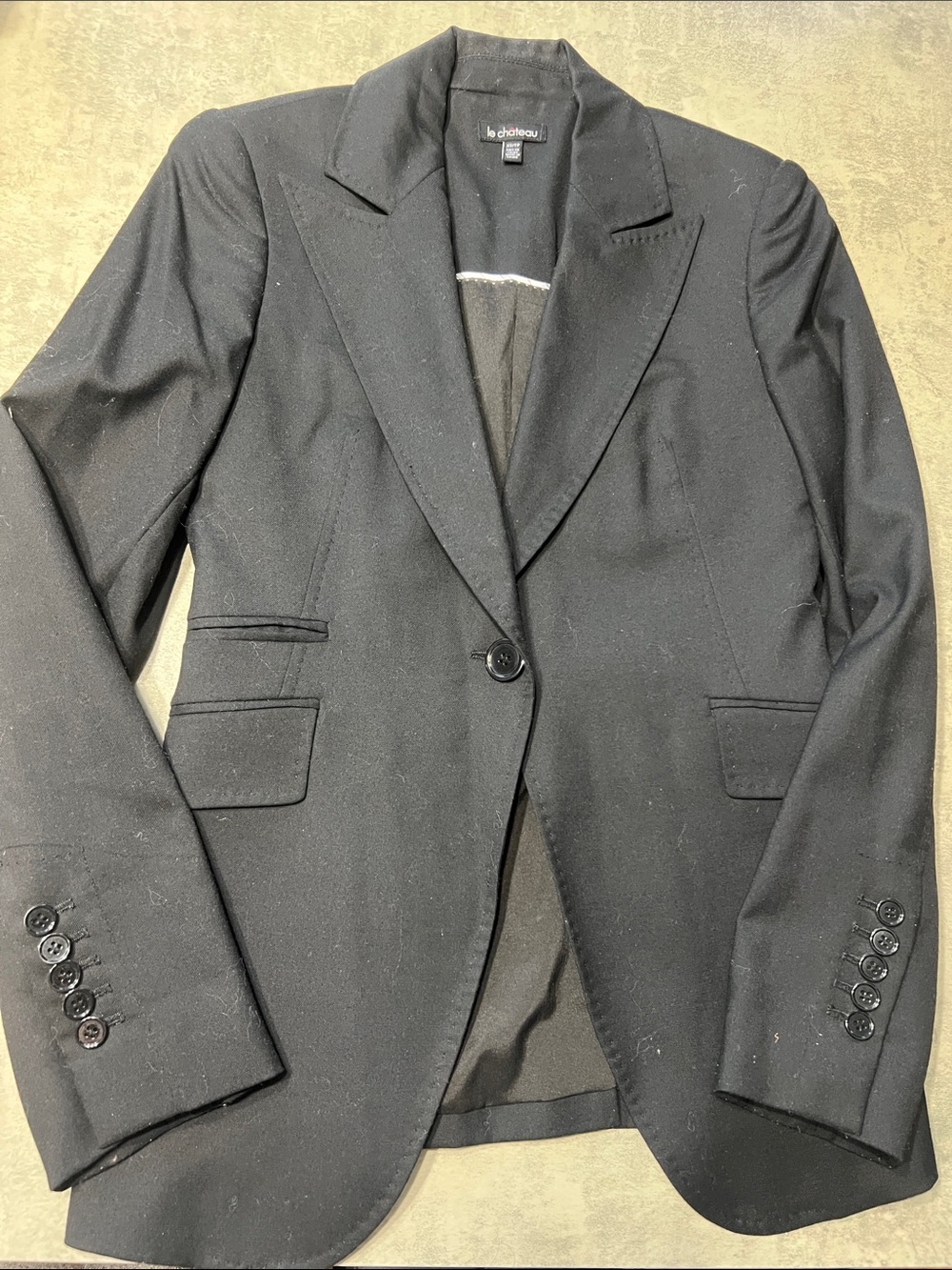 le chateau Black Single-Button Women's Blazer